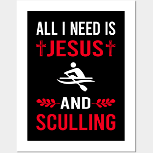 I Need Jesus And Sculling Posters and Art